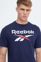 mornarsko modra Bombažna kratka majica Reebok Moški