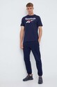 Хлопковая футболка Reebok 100071176 тёмно-синий AW23