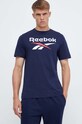 Хлопковая футболка Reebok тёмно-синий 100071176