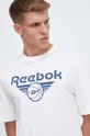 μπεζ Βαμβακερό μπλουζάκι Reebok Classic Basketball