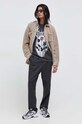 HUGO t-shirt bawełniany 50511731 szary AW23