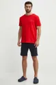 Pamučna homewear majica kratkih rukava Tommy Hilfiger crvena