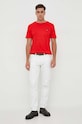 Tommy Hilfiger t-shirt lounge bawełniany UM0UM02916 czerwony AW24