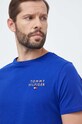 Tommy Hilfiger t-shirt lounge bawełniany granatowy UM0UM03068