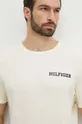 béžová Bavlnené tričko Tommy Hilfiger