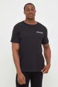 μαύρο Βαμβακερό t-shirt Tommy Hilfiger