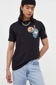 Iceberg t-shirt bawełniany czarny F01C.6301
