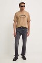 Хлопковая футболка Iceberg F02N.6325 бежевый AW24