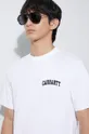 Βαμβακερό μπλουζάκι Carhartt WIP λευκό