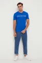 Calvin Klein Jeans pamut póló kék