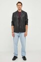 The Kooples t-shirt bawełniany HTSC27063K bordowy AW23