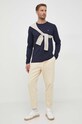 Gant longsleeve bawełniany 2004056 granatowy AW23