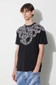 Abbigliamento Marcelo Burlon t-shirt in cotone Snake Wings CMAA018C99JER0031001 nero