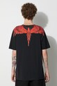 Îmbrăcăminte Marcelo Burlon tricou din bumbac Icon Wings CMAA018F23JER0011025 negru