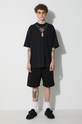 Marcelo Burlon tricou din bumbac Feathers Necklace CMAA054C99JER0021025 negru AW23