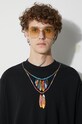 Marcelo Burlon tricou din bumbac Feathers Necklace CMAA054C99JER0021025 negru