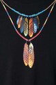 Marcelo Burlon tricou din bumbac Feathers Necklace CMAA054C99JER0021025