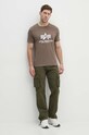 Alpha Industries t-shirt bawełniany Basic T-Shirt 100501.183 beżowy AW23