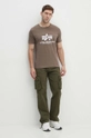 Alpha Industries t-shirt bawełniany Basic T-Shirt beżowy