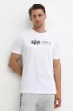 biela Bavlnené tričko Alpha Industries 2-pak