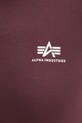 Bombažna kratka majica Alpha Industries 188505.21 bordo