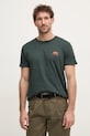 Alpha Industries t-shirt in cotone Basic T Small Logo semplice turchese 188505.353