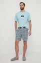 Bavlněné pyžamové tričko Calvin Klein Underwear 000NM2399E modrá SS24