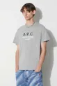 szary A.P.C. t-shirt bawełniany
