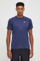 tmavomodrá Tréningové tričko Nike Pánsky