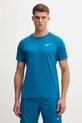 Nike t-shirt treningowy turkusowy NESSA586