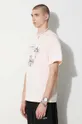 różowy Aries t-shirt bawełniany