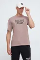 Reebok Classic t-shirt bawełniany brązowy