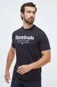 črna Kratka majica za vadbo Reebok
