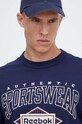 Бавовняна футболка Reebok Classic темно-синій 100036803