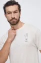 beżowy Smartwool t-shirt sportowy Alpine Magic Graphic