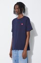 Wood Wood t-shirt bawełniany granatowy 10005710.2222