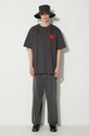 Wood Wood cotton t-shirt Haider heaven t-shirt 12335702.2507 gray AW23