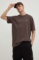Wood Wood tricou din bumbac Essential sami classic t-shirt maro 20005711.2491