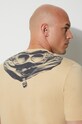 C.P. Company t-shirt bawełniany 30/1 JERSEY GOGGLE PRINT T-SHIRT 15CMTS044A005100W beżowy