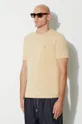 beige C.P. Company t-shirt in cotone 30/1 JERSEY SMALL LOGO T-SHIRT