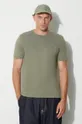 zielony C.P. Company t-shirt bawełniany 30/1 JERSEY SMALL LOGO T-SHIRT