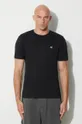 czarny C.P. Company t-shirt bawełniany 30/1 JERSEY SMALL LOGO T-SHIRT