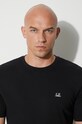 C.P. Company t-shirt bawełniany 30/1 JERSEY SMALL LOGO T-SHIRT 15CMTS046A005100W czarny
