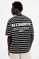 Bavlněné tričko AllSaints UNDERGROUND STRIPE S MG020Z modrá AW24
