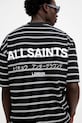 Oblečení Bavlněné tričko AllSaints UNDERGROUND STRIPE S MG020Z modrá