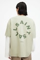 AllSaints t-shirt bawełniany TIERRA SS CREW zielony MG294Y