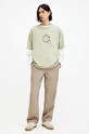 AllSaints t-shirt bawełniany TIERRA SS CREW MG294Y zielony