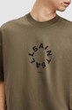 AllSaints t-shirt bawełniany TIERRA SS CREW MG294Y zielony SS24