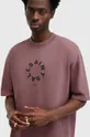 AllSaints t-shirt in cotone TIERRA SS CREW violetto