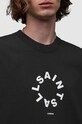 Βαμβακερό μπλουζάκι AllSaints TIERRA SS CREW MG294Y μαύρο SS24